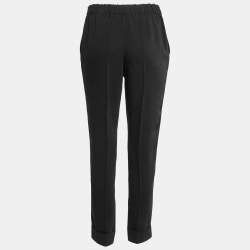 Pre Owned Kenzo Black Crepe Tailored Trousers S