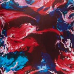 Kenzo Multicolor Abstract Printed Jersey Drawstring Top XS