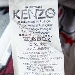 Pre Owned Kenzo Light Grey Tiger Embroidered Cotton Crewneck Sweatshirt M