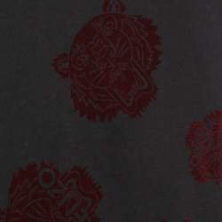 Pre Owned Kenzo Dark Grey All Over Tiger Motif Cotton Sweatshirt Dress M