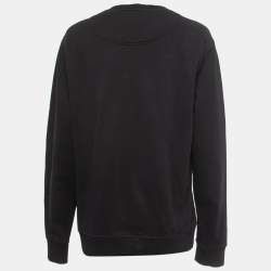Pre Owned Kenzo Black Eye Embroidered Cotton Crew Neck Sweatshirt XL