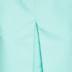 Pre Owned Kenzo Green Cotton Button Detailed Sleeveless Flared Top S