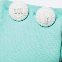 Pre Owned Kenzo Green Cotton Button Detailed Sleeveless Flared Top S