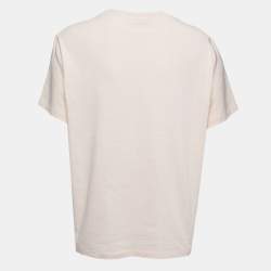 Pre Owned Kenzo Light Pink Cotton Tiger Print T-Shirt 2XL