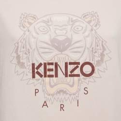 Pre Owned Kenzo Light Pink Cotton Tiger Print T-Shirt 2XL