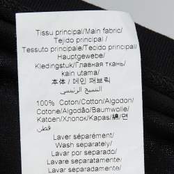 Pre Owned Kenzo Black Cotton Logo Printed Sleeve Detail Midi Dress M