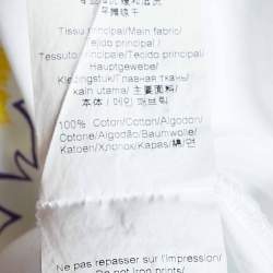 Pre Owned Kenzo White Tiger Printed Cotton Knit T-Shirt XL