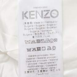 Kenzo Cream Cotton Blend Single Breasted Blazer M