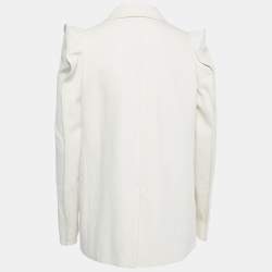 Kenzo Cream Cotton Blend Single Breasted Blazer M