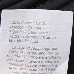Pre Owned Kenzo Black Logo Print Cotton Crew Neck Half Sleeve T-Shirt S