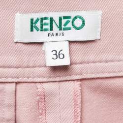 Pre Owned Kenzo Dusty Pink Cotton Pleated Trousers S