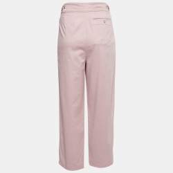 Pre Owned Kenzo Dusty Pink Cotton Pleated Trousers S
