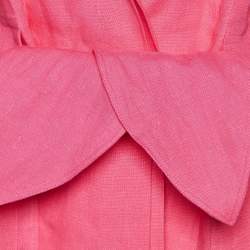 Kenzo Pink Linen Belted Blazer M