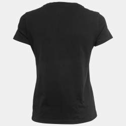 Pre Owned Kenzo Black Eye Print Cotton Crew Neck Half Sleeve T-Shirt XS