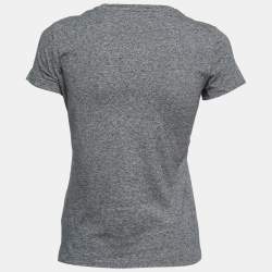 Pre Owned Kenzo Grey Eye Printed Cotton Crew Neck Half Sleeve T-Shirt XS