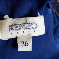 Pre Owned Kenzo Multicolor Lurex Jacquard Sleeveless Flared Mini Dress S