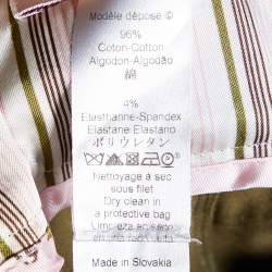 مملوكة مسبقًا Kenzo Olive Green Cotton Belted Midi Skirt M