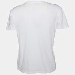 Kenzo White Tiger Motif Print Cotton Jersey Crew Neck T Shirt M