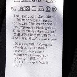 Pre Owned Kenzo Black Knit & Crepe Mini Dress L