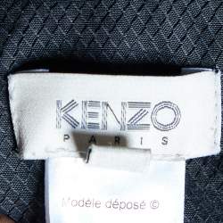 Pre Owned Kenzo Orange Wool Knit Pleated Mini Skirt M