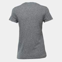 Pre Owned Kenzo Grey Cotton Tiger Motif Printed T-Shirt S