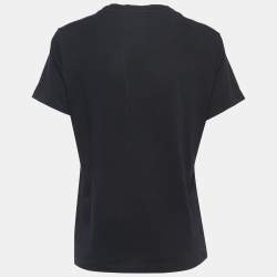 Pre Owned Kenzo Black Tiger Printed Cotton Knit T-Shirt M