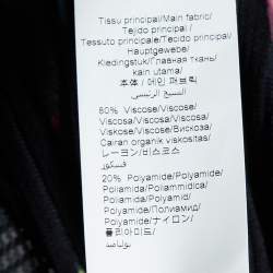 Pre Owned Kenzo Multicolor Floral Striped Knit Mini Dress L