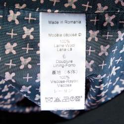 Pre Owned Kenzo Black Wool Tie Detail Mini Skirt M