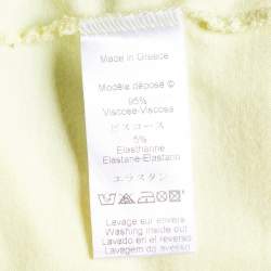 Pre Owned Kenzo Yellow Printed Knit T-Shirt XL