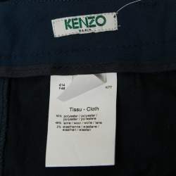 Pre Owned Kenzo Navy Blue Wool Blend Trousers M