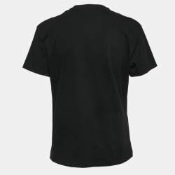 Pre Owned Kenzo Black Logo Print Cotton Short Sleeve T-Shirt S