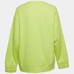 Pre Owned Kenzo Yellow Tiger Embroidered Cotton Sweatshirt XL