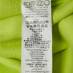 Pre Owned Kenzo Yellow Tiger Embroidered Cotton Sweatshirt XL