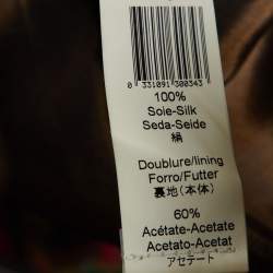 Pre Owned Kenzo Blue Floral Print Silk Elasticized Waist Maxi Dress XL