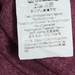 Pre Owned Kenzo Purple Logo Tiger Print Cotton Short Sleeve T-Shirt XS