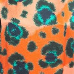Kenzo Multicolor Print Silk Relaxed Fit Blouse M