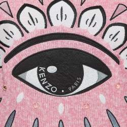 Pre Owned Kenzo Pink Knit Embroidered Sweater M