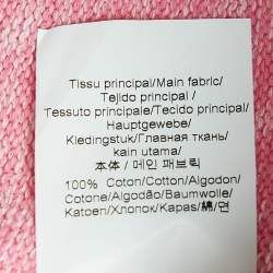 Pre Owned Kenzo Pink Knit Embroidered Sweater M