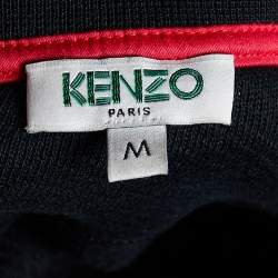 Pre Owned Kenzo Black Koi Fish Print Cotton Crew Neck Sweatshirt M
