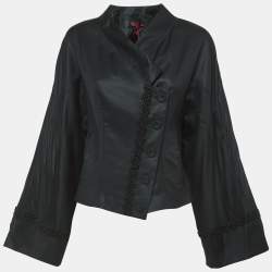 Kenzo Black Sequined Wool Buttoned Jacket M