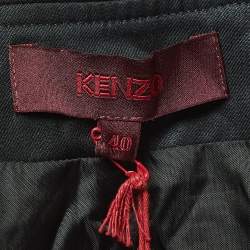 Kenzo Black Sequined Wool Buttoned Jacket M