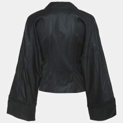 Kenzo Black Sequined Wool Buttoned Jacket M