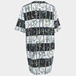 Kenzo Memento Collection 2 Multicolor Bamboo Print Cotton Mini T-Shirt Dress S