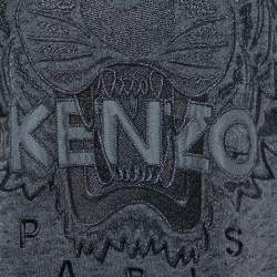 Pre Owned Kenzo Grey Tiger Embroidered Cotton Sweatshirt XL
