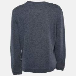 Pre Owned Kenzo Grey Tiger Embroidered Cotton Sweatshirt XL