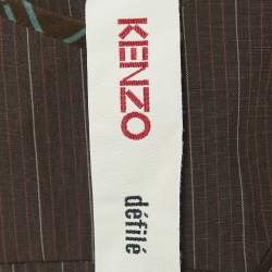 Pre Owned Kenzo Multicolor Floral Print Cotton Strappy Asymmetrical Dress M