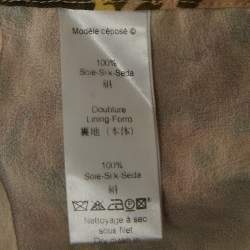 Pre Owned Kenzo Multicolor Floral Print Flared Midi Skirt M