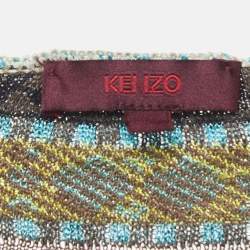 Pre Owned Kenzo Multicolor Patterned Lurex Knit Wrap Top M