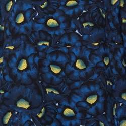 Kenzo Navy Blue Floral Print Crepe Oversized Blouse M