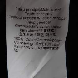 Pre Owned Kenzo Black Cotton Contrast Stitch Detail Button Front Shirt M